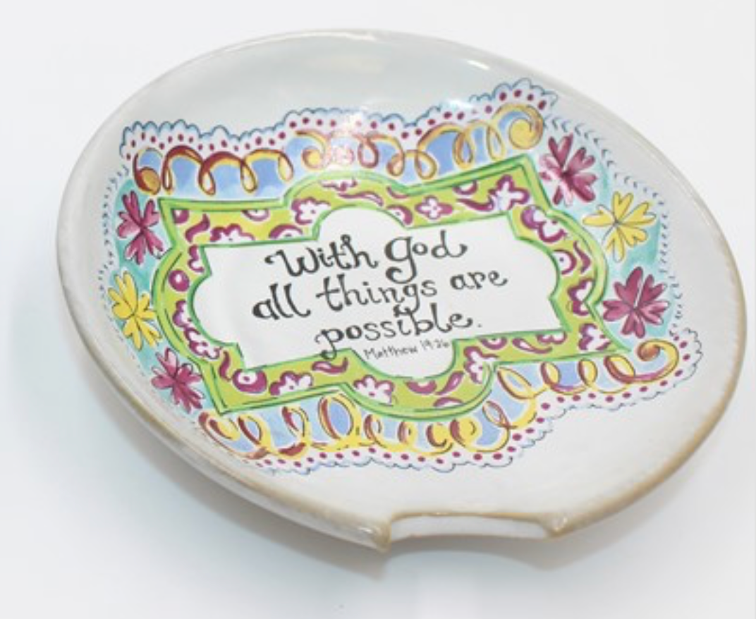 Ceramic Bible Verse Spoon Rests