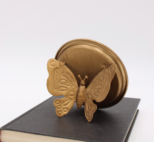 Round Butterfly Table Mirror