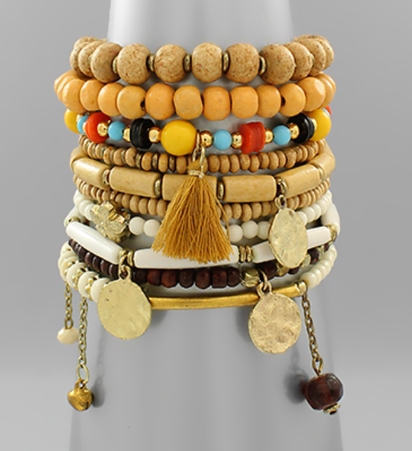 Boho Style Beaded Bracelet Set