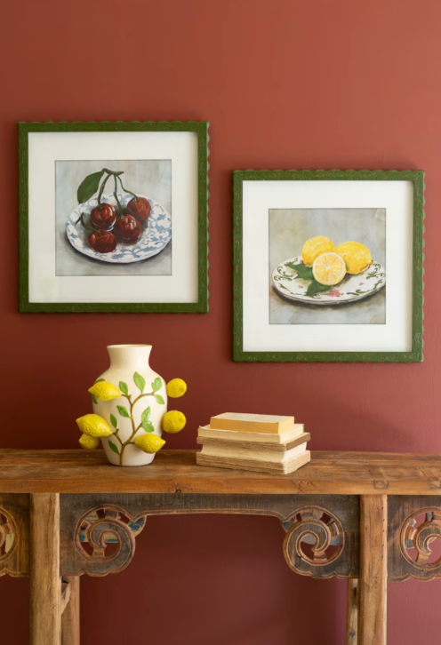 Framed Fruit Prints Under Glass