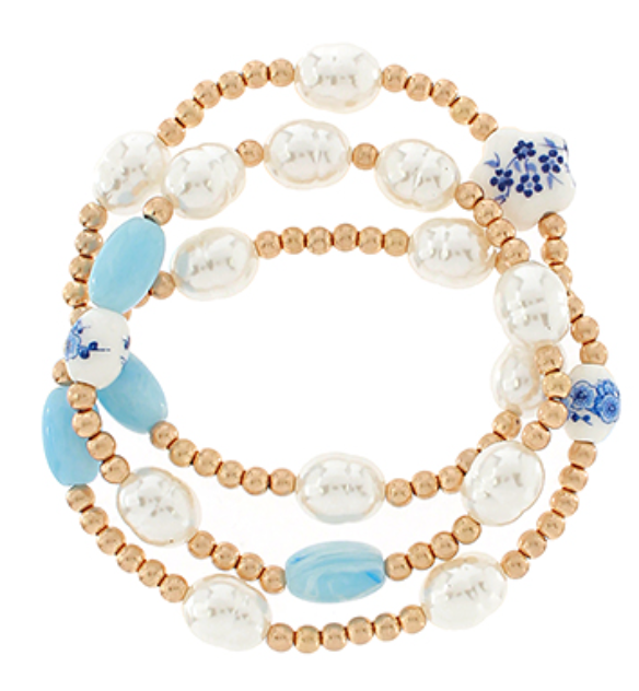 2 Row Baroque Pearl Bracelets