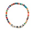 Rubber Beads & Quote Bracelet