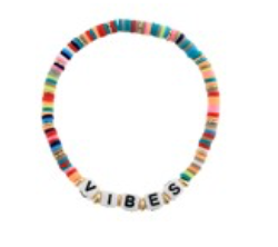 Rubber Beads & Quote Bracelet