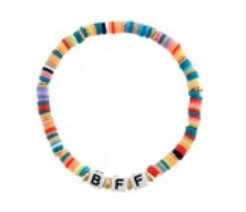 Rubber Beads & Quote Bracelet