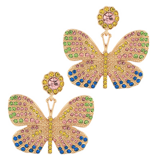 Pave Butterfly Earrings