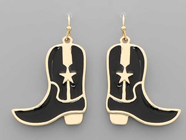Epoxy Boots Earrings