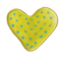 Hand-Painted Stoneware Heart Magnet