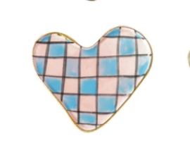 Hand-Painted Stoneware Heart Magnet