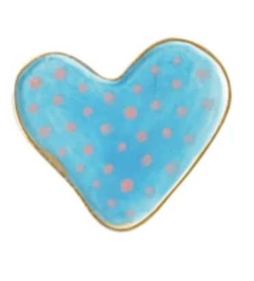 Hand-Painted Stoneware Heart Magnet