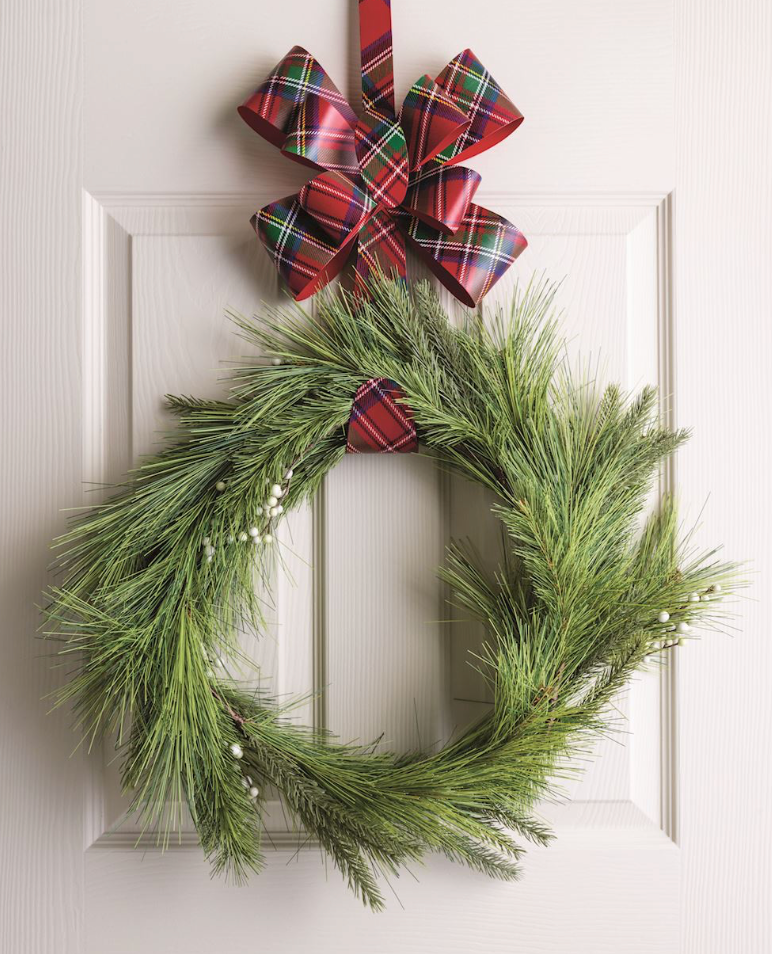 Tartan Bow Wreath Hanger