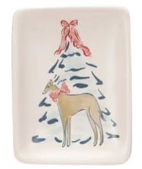 Stoneware Christmas Trinket Dishes