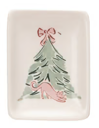 Stoneware Christmas Trinket Dishes