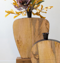 Mango Wood & Metal Vase