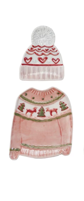 Sweater & Hat Shaped Dish Set
