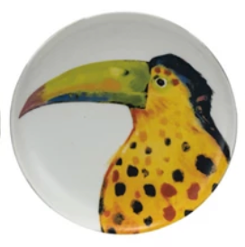Stoneware Plate w/ Animal/Bird