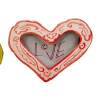 Hand-Painted Stoneware Mini Photo Frame Magnet