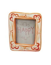 Hand-Painted Stoneware Mini Photo Frame Magnet