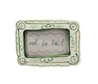 Hand-Painted Stoneware Mini Photo Frame Magnet