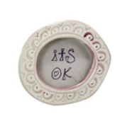 Hand-Painted Stoneware Mini Photo Frame Magnet