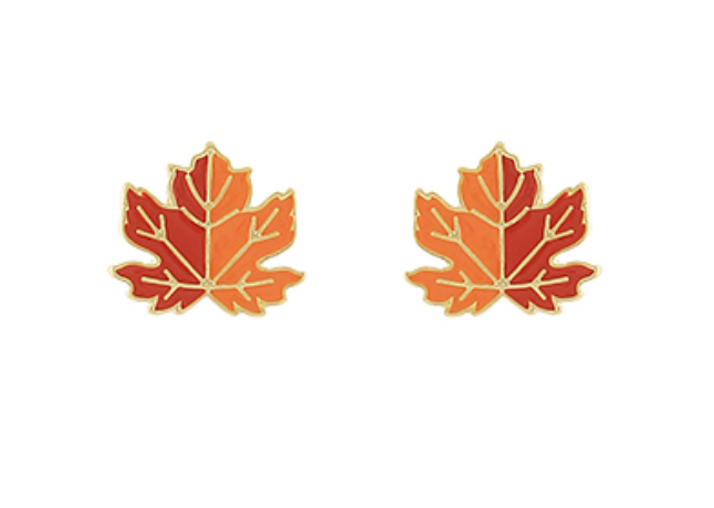 Fall Season Theme Enamel Earrings