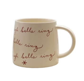 Stoneware Mug with Holiday Saying