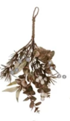 Hanging Faux Evergreen & Berry Bunch