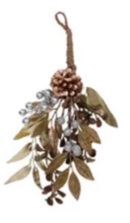 Hanging Faux Evergreen & Berry Bunch