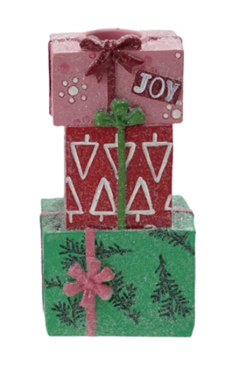 Resin Stacked Gifts Taper Holders