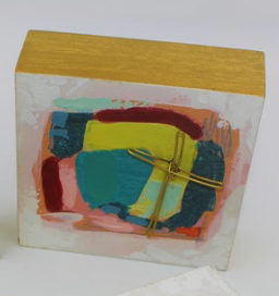 Abstract Block with Metal Cross