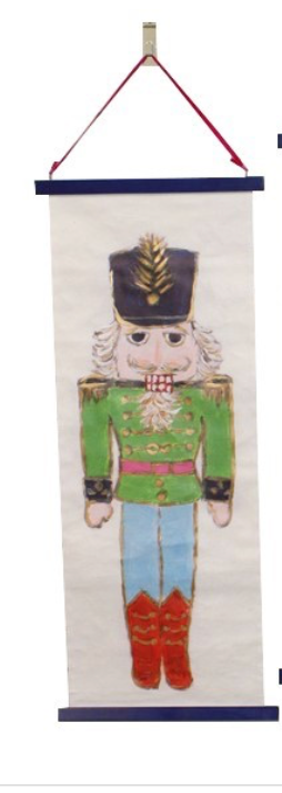 Canvas Banner with Nutcrackers & Gold Finish