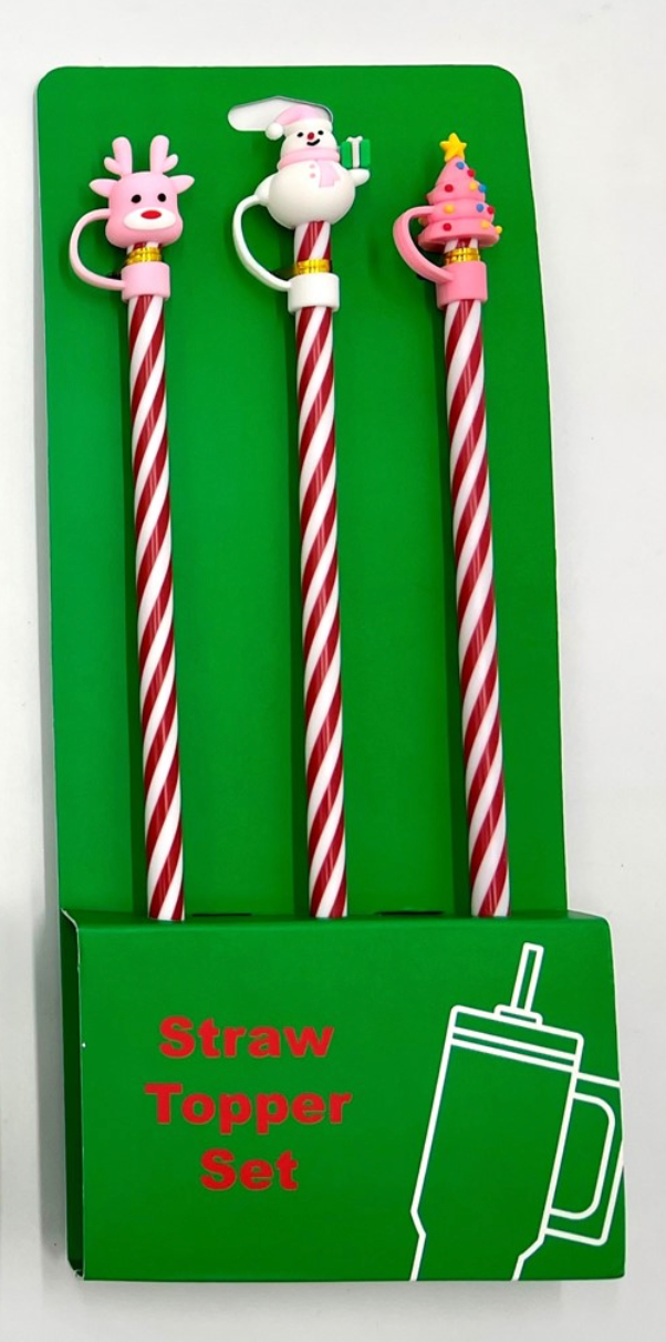 Straws with Silicone Novelty Caps