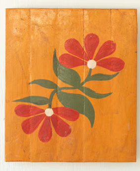 Hand-Painted Florals on Recycled Wood