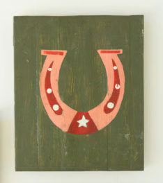 Hand Painted Recycled Wood Western Wall Art
