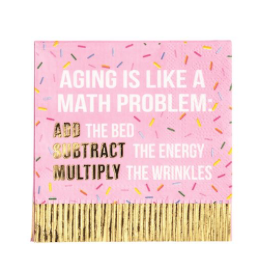 Funny Birthday Gold Napkins