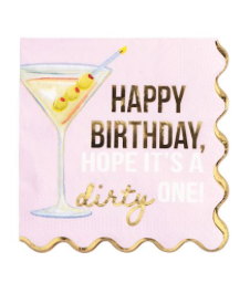 Funny Birthday Gold Napkins