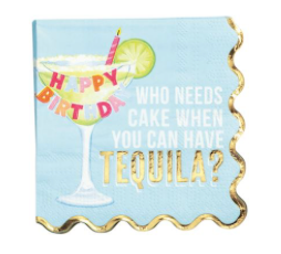 Funny Birthday Gold Napkins