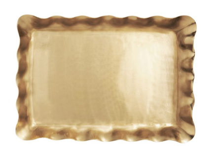 Brass Ruffle Trays