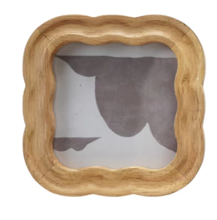 Wood Scalloped Photo Frame