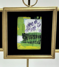 Abstract Floral Art on Metal Stand
