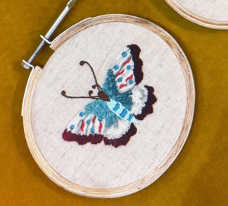 Small Butterfly Embroidery Hoop