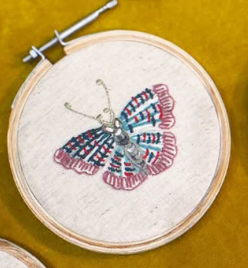 Small Butterfly Embroidery Hoop