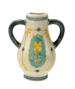 Hand-Painted Stoneware Mini Vase Magnet
