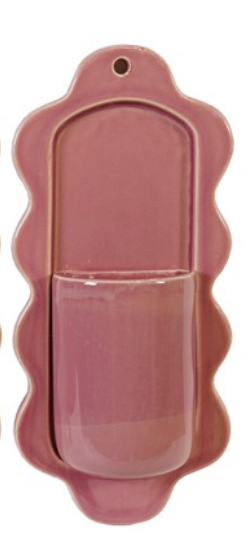 Large Stoneware Wall Vase