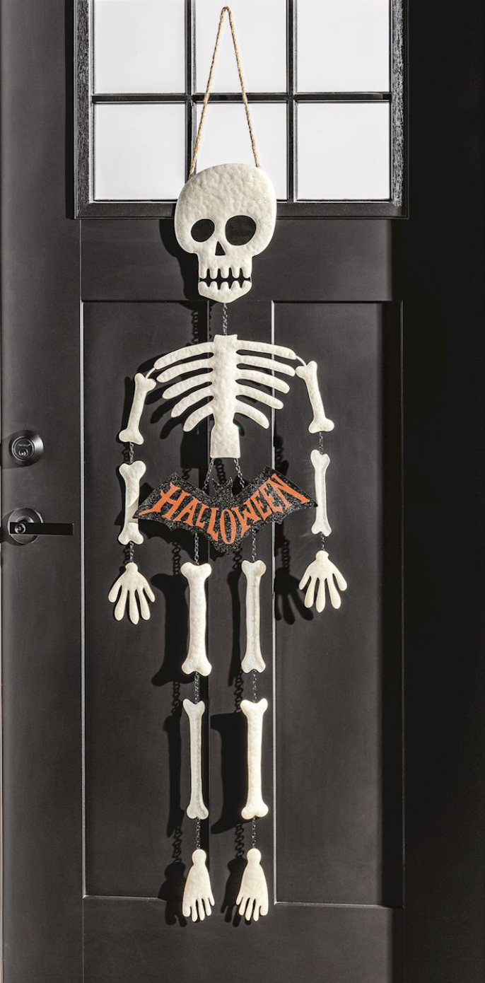 Glitter Skeleton Door Hanger