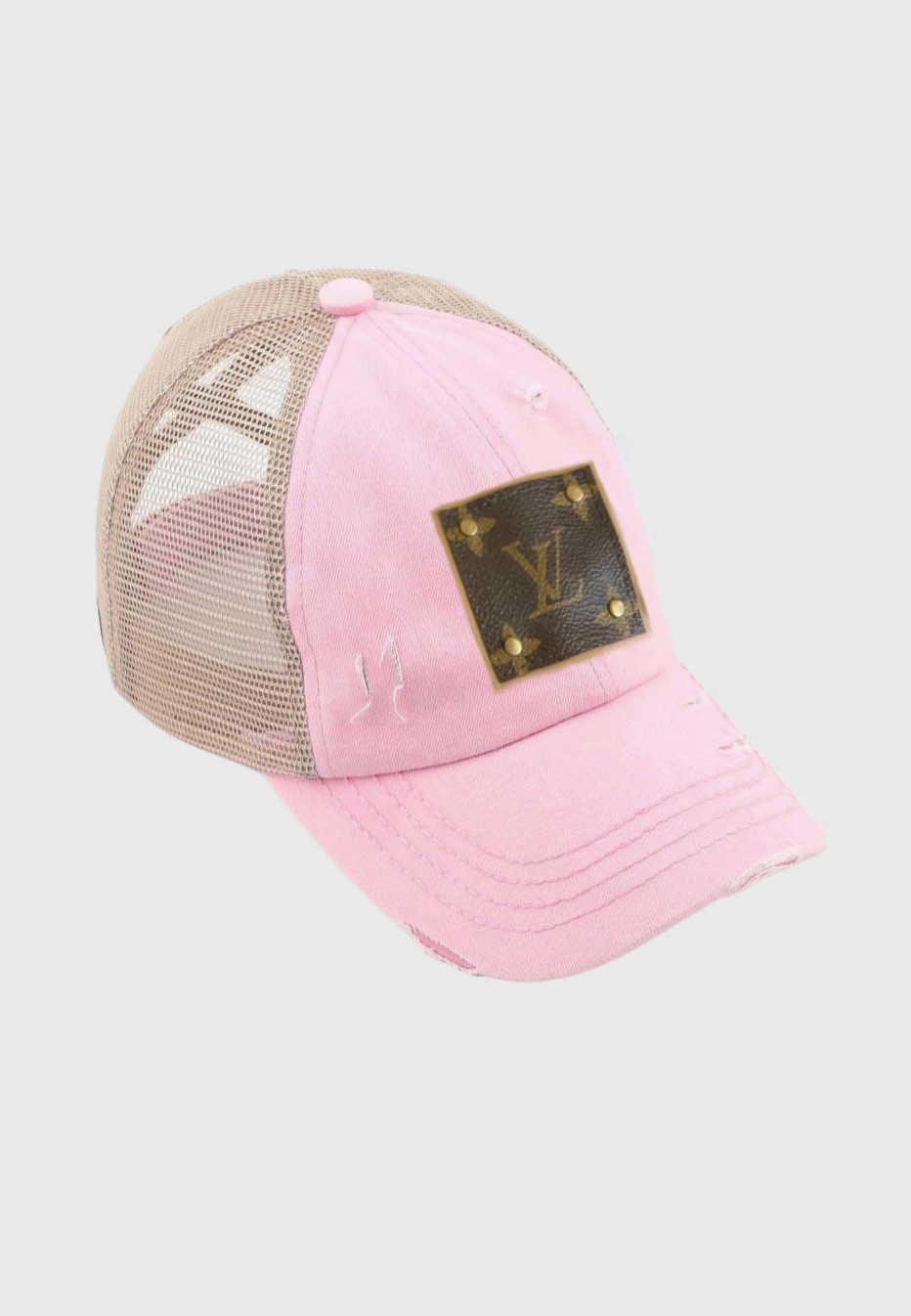 Lv Up-Cycled Distressed Trucker Cap