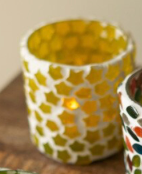 Mosaic Glass Votive Holders