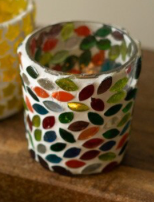 Mosaic Glass Votive Holders