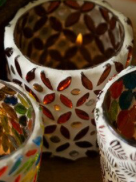 Mosaic Glass Votive Holders
