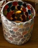 Mosaic Glass Votive Holders