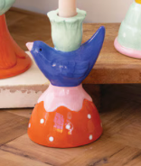 Ceramic Bird Taper Candle Holders